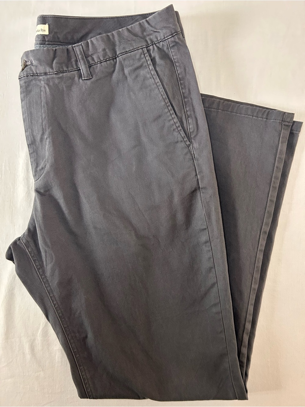 Hawker Rye Chino Pants Mens 38x32 Gray Straight Stretch Casual